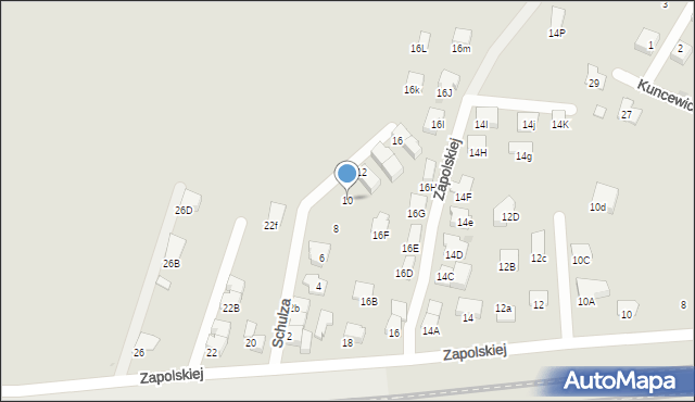 Ruda Śląska, Schulza Bruno, 10, mapa Rudy Śląskiej