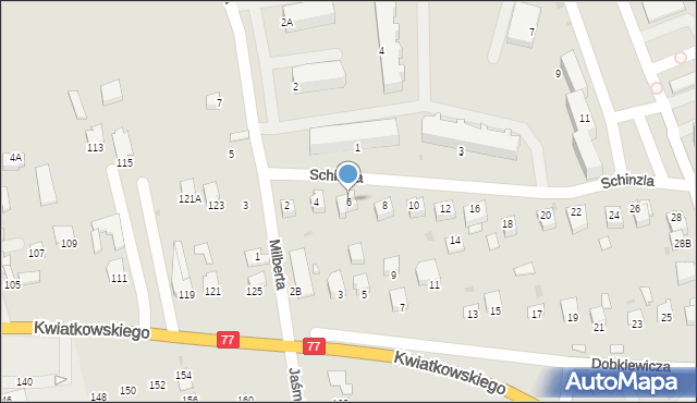 Sandomierz, Schinzla Zygmunta, dr., 6, mapa Sandomierza