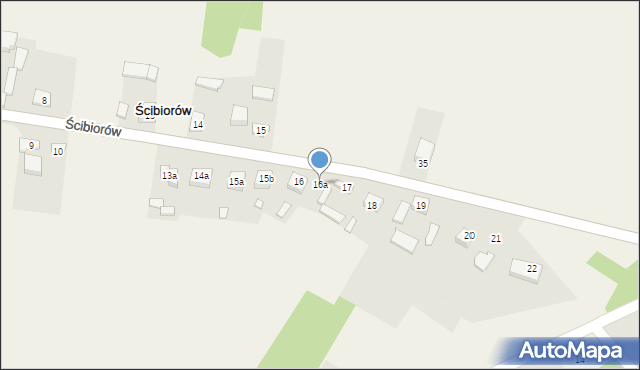 Ścibiorów, Ścibiorów, 16a, mapa Ścibiorów