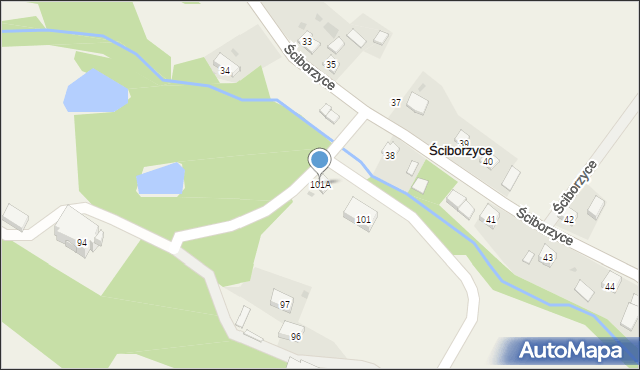 Ściborzyce, Ściborzyce, 101A, mapa Ściborzyce