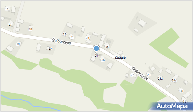 Ściborzyce, Ściborzyce, 24, mapa Ściborzyce