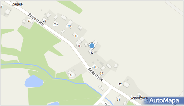 Ściborzyce, Ściborzyce, 32, mapa Ściborzyce