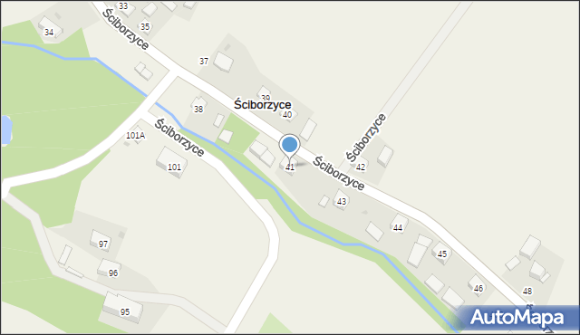 Ściborzyce, Ściborzyce, 41, mapa Ściborzyce