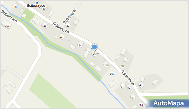 Ściborzyce, Ściborzyce, 45, mapa Ściborzyce