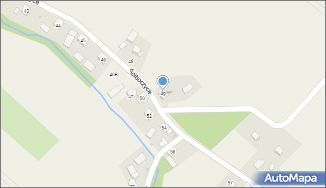 Ściborzyce, Ściborzyce, 49, mapa Ściborzyce