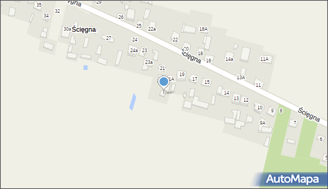 Ścięgna, Ścięgna, 21b, mapa Ścięgna