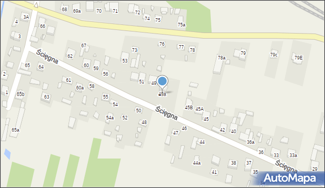 Ścięgna, Ścięgna, 49a, mapa Ścięgna