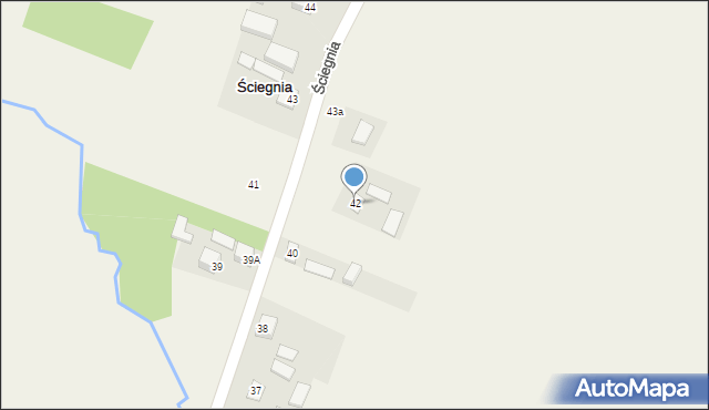 Ściegnia, Ściegnia, 42, mapa Ściegnia