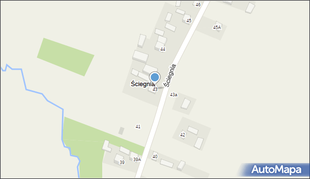 Ściegnia, Ściegnia, 43, mapa Ściegnia