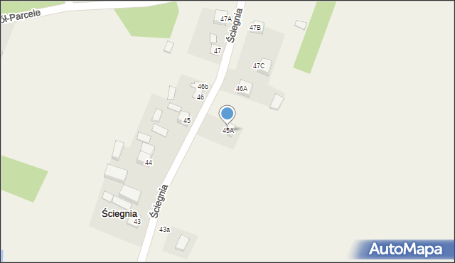 Ściegnia, Ściegnia, 45A, mapa Ściegnia