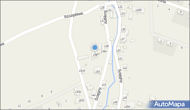 Ścięgny, Ścięgny, 139, mapa Ścięgny