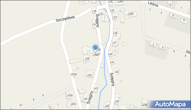 Ścięgny, Ścięgny, 139A, mapa Ścięgny
