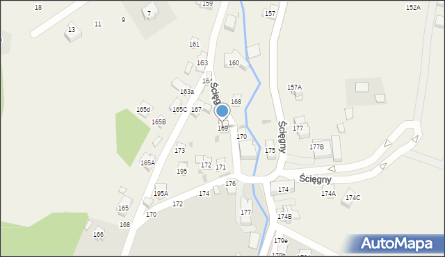 Ścięgny, Ścięgny, 169, mapa Ścięgny