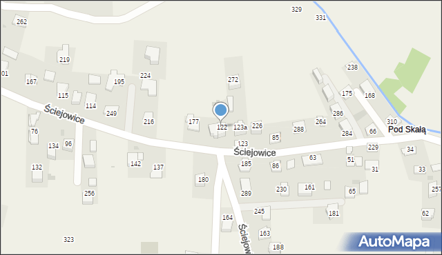 Ściejowice, Ściejowice, 122, mapa Ściejowice