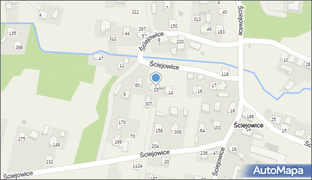 Ściejowice, Ściejowice, 13, mapa Ściejowice