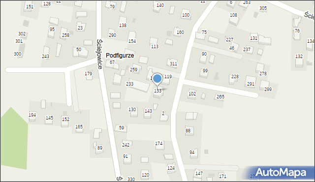 Ściejowice, Ściejowice, 133, mapa Ściejowice