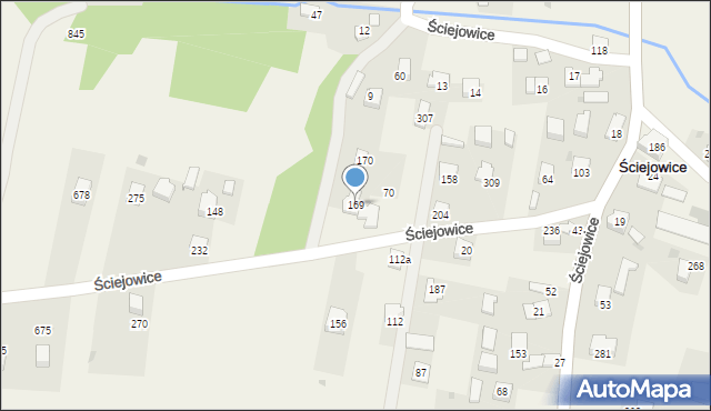 Ściejowice, Ściejowice, 169, mapa Ściejowice