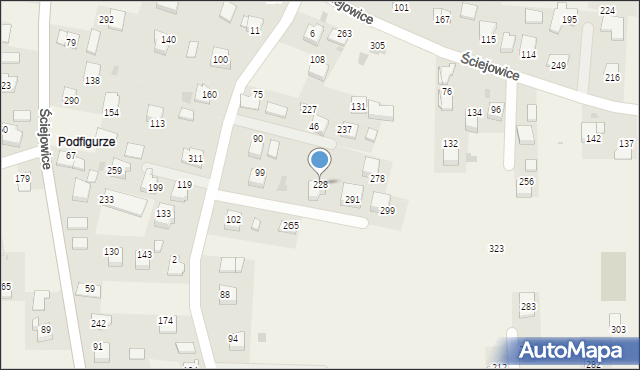 Ściejowice, Ściejowice, 228, mapa Ściejowice