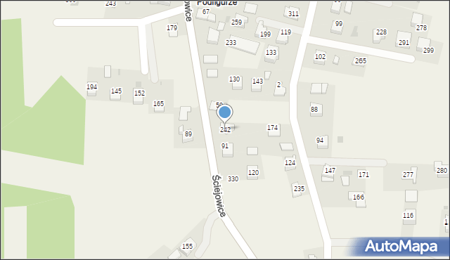 Ściejowice, Ściejowice, 242, mapa Ściejowice