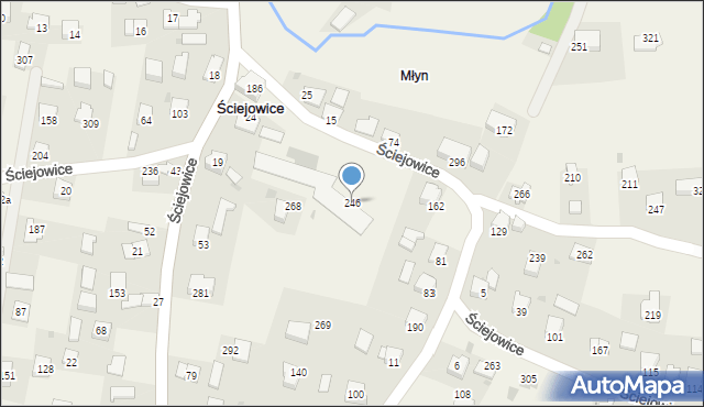Ściejowice, Ściejowice, 246, mapa Ściejowice