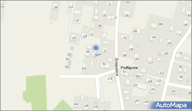Ściejowice, Ściejowice, 258, mapa Ściejowice