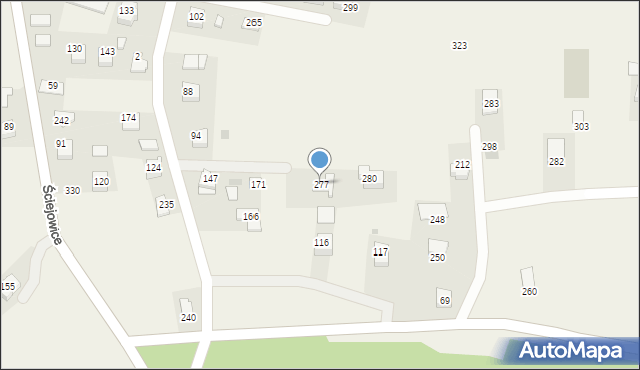 Ściejowice, Ściejowice, 277, mapa Ściejowice