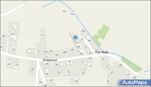 Ściejowice, Ściejowice, 287, mapa Ściejowice