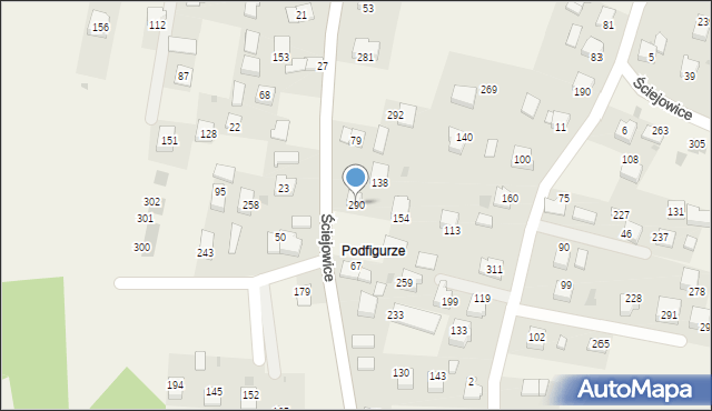 Ściejowice, Ściejowice, 290, mapa Ściejowice