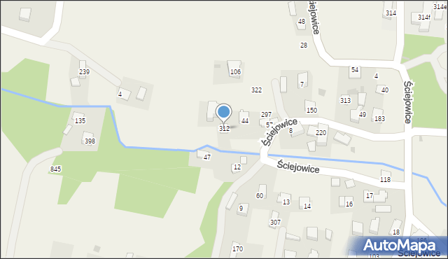 Ściejowice, Ściejowice, 312, mapa Ściejowice
