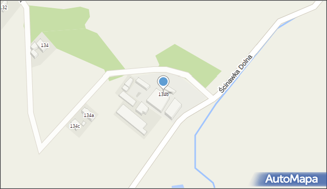 Ścinawka Dolna, Ścinawka Dolna, 134b, mapa Ścinawka Dolna