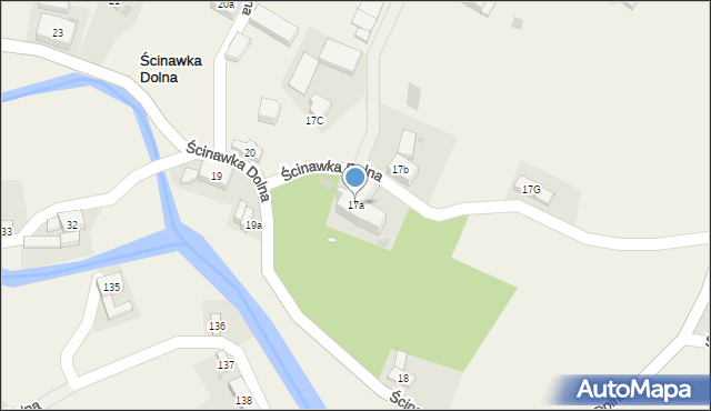Ścinawka Dolna, Ścinawka Dolna, 17a, mapa Ścinawka Dolna