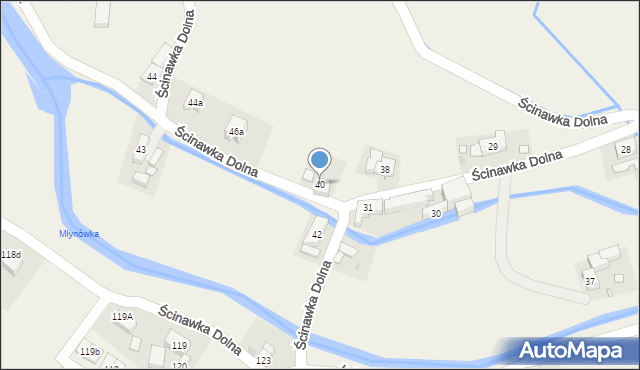 Ścinawka Dolna, Ścinawka Dolna, 40, mapa Ścinawka Dolna