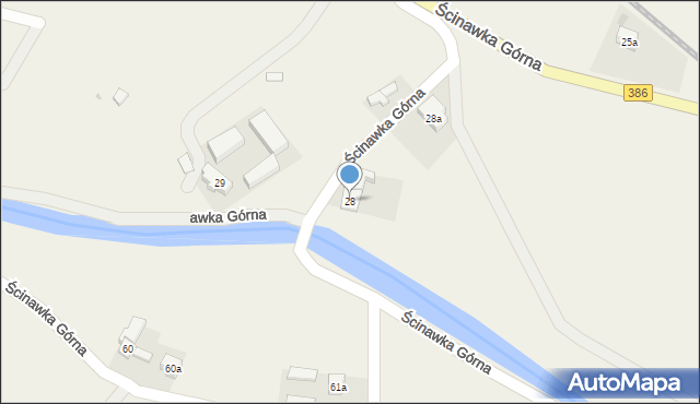 Ścinawka Górna, Ścinawka Górna, 28, mapa Ścinawka Górna