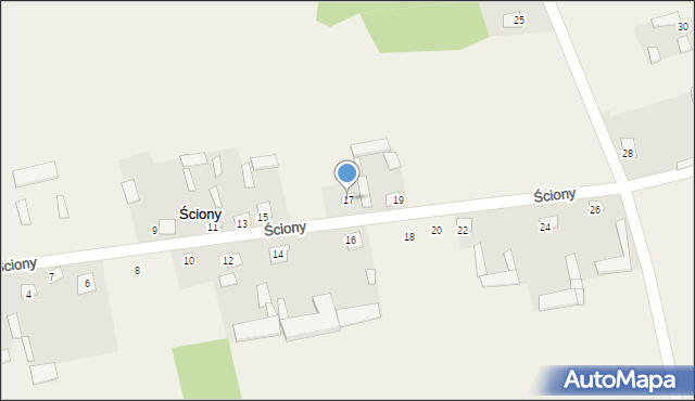 Ściony, Ściony, 17, mapa Ściony