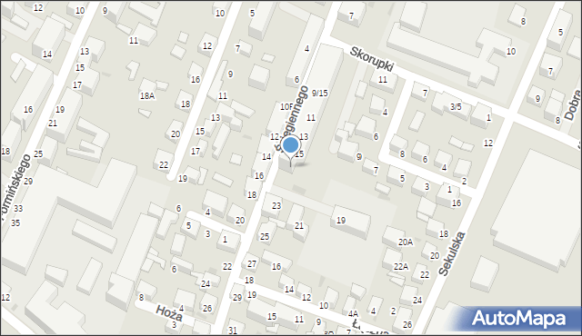 Siedlce, Ściegiennego Piotra, ks., 17, mapa Siedlce
