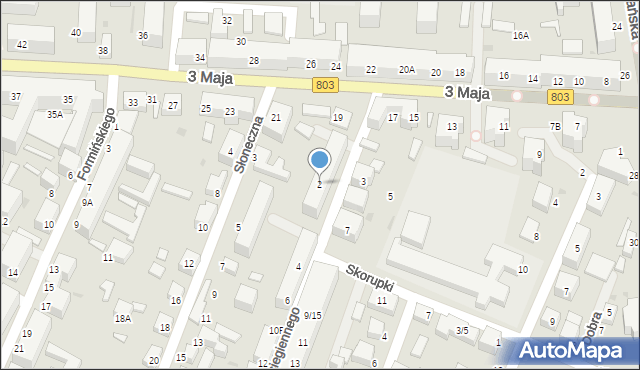 Siedlce, Ściegiennego Piotra, ks., 2, mapa Siedlce