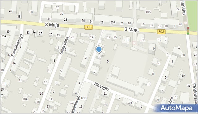 Siedlce, Ściegiennego Piotra, ks., 3, mapa Siedlce