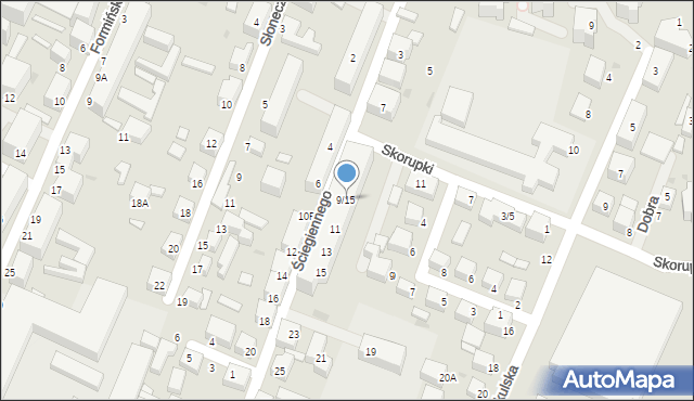 Siedlce, Ściegiennego Piotra, ks., 9/15, mapa Siedlce