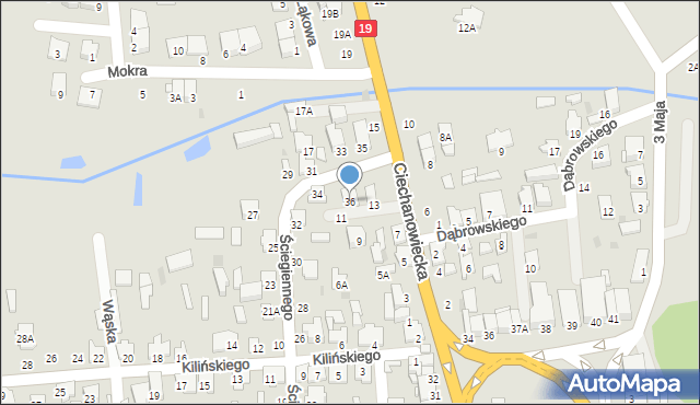 Siemiatycze, Ściegiennego Piotra, ks., 36, mapa Siemiatycze