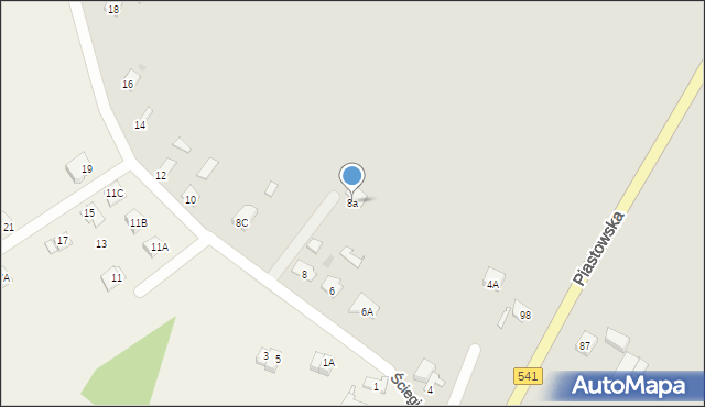 Sierpc, Ściegiennego Piotra, ks., 8a, mapa Sierpc