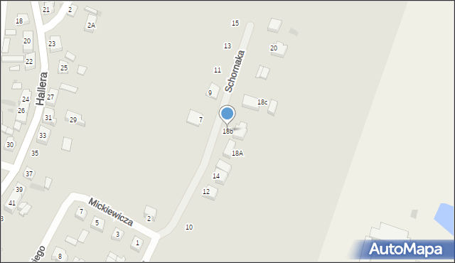 Skórcz, Schornaka Franciszka, 18b, mapa Skórcz