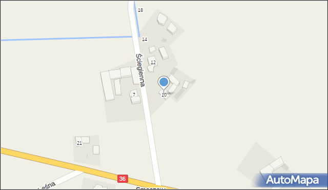 Smoszew, Ściegienna, 10, mapa Smoszew