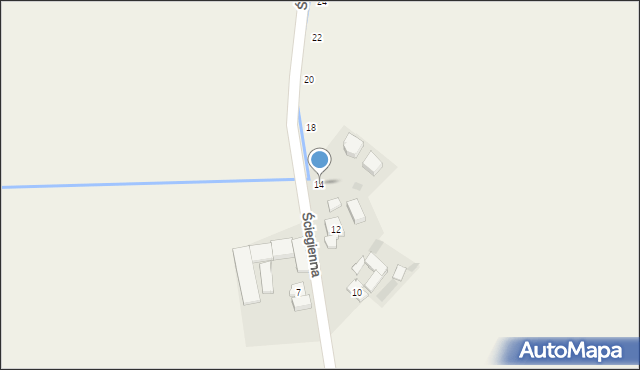 Smoszew, Ściegienna, 14, mapa Smoszew