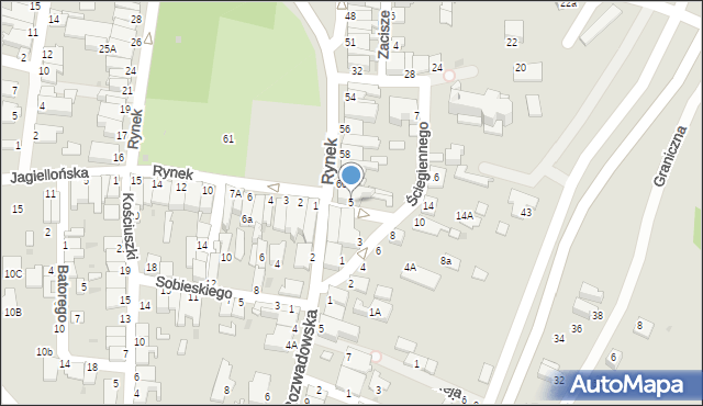 Stalowa Wola, Ściegiennego Piotra, ks., 5, mapa Stalowa Wola