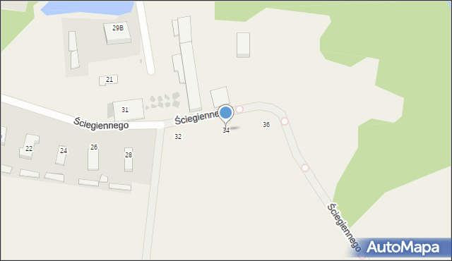 Stanowice, Ściegiennego Piotra, ks., 34, mapa Stanowice