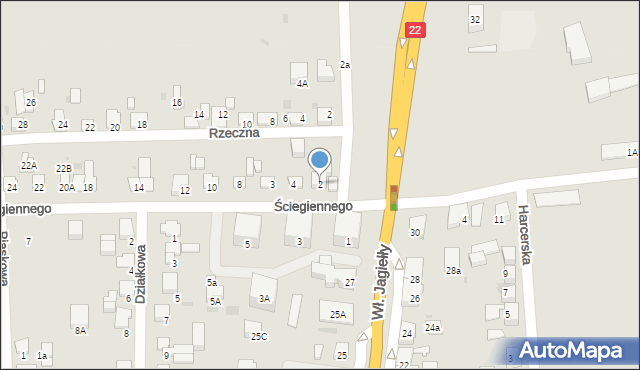 Starogard Gdański, Ściegiennego Piotra, ks., 2, mapa Starogard Gdański