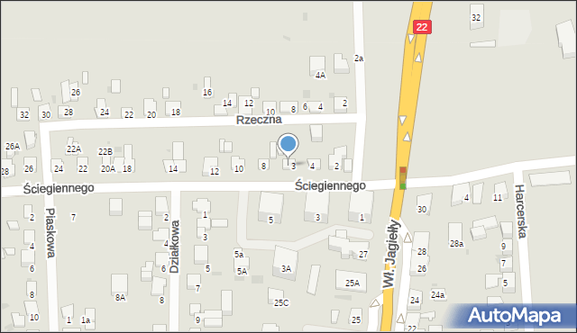 Starogard Gdański, Ściegiennego Piotra, ks., 6, mapa Starogard Gdański