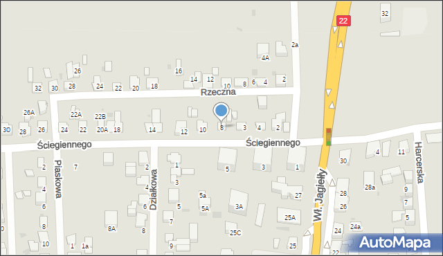 Starogard Gdański, Ściegiennego Piotra, ks., 8, mapa Starogard Gdański