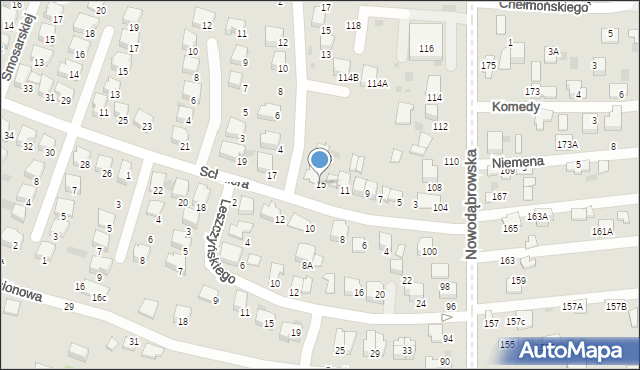 Tarnów, Schillera Leona, 15, mapa Tarnów