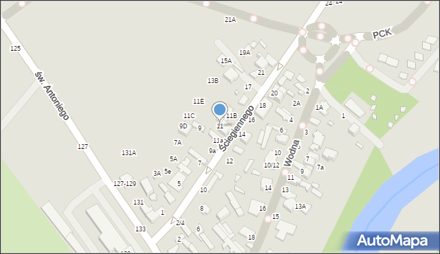 Tomaszów Mazowiecki, Ściegiennego Piotra, ks., 11, mapa Tomaszów Mazowiecki